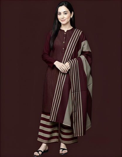 3pc Marina Wool Shawl Dress